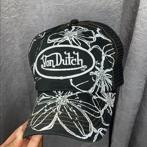 SOLD ON DEPOP: Floral Von Dutch trucker hat